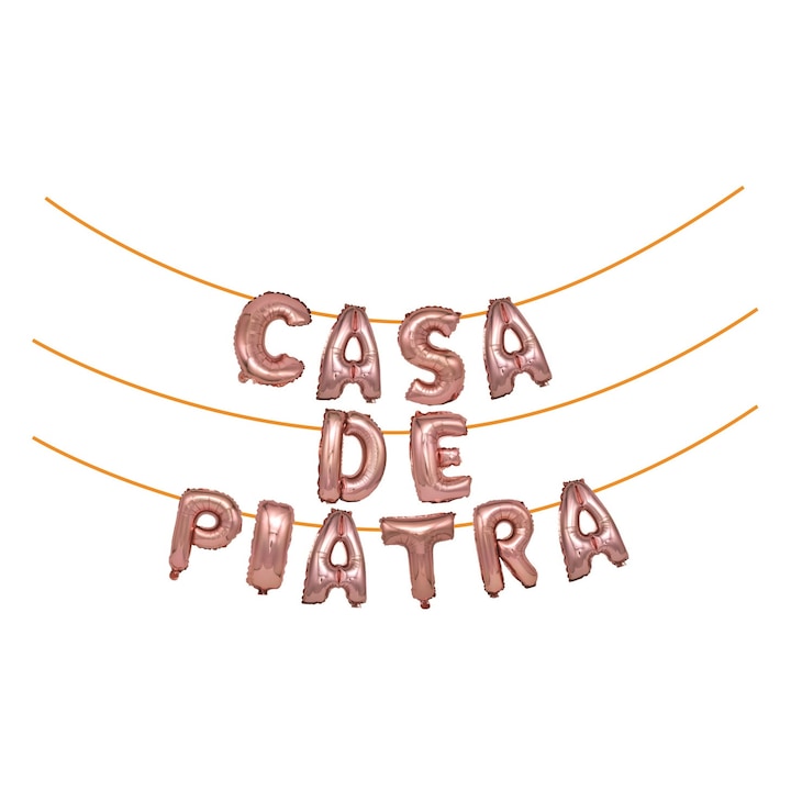 Розови балони от фолио металик Mirific Party, 6 м x 45 см