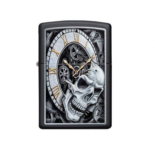 Bricheta Zippo Skull Clock