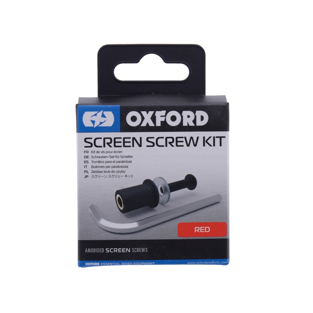 Suruburi pentru parbriz moto OXFORD - SCREEN SCREWS, rosu
