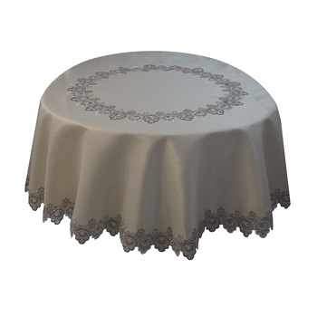 Fata de masa rotunda cu dantela Ø 135 cm, Bej Fata de masa rotunda cu dantela Ø 135 cm, Bej