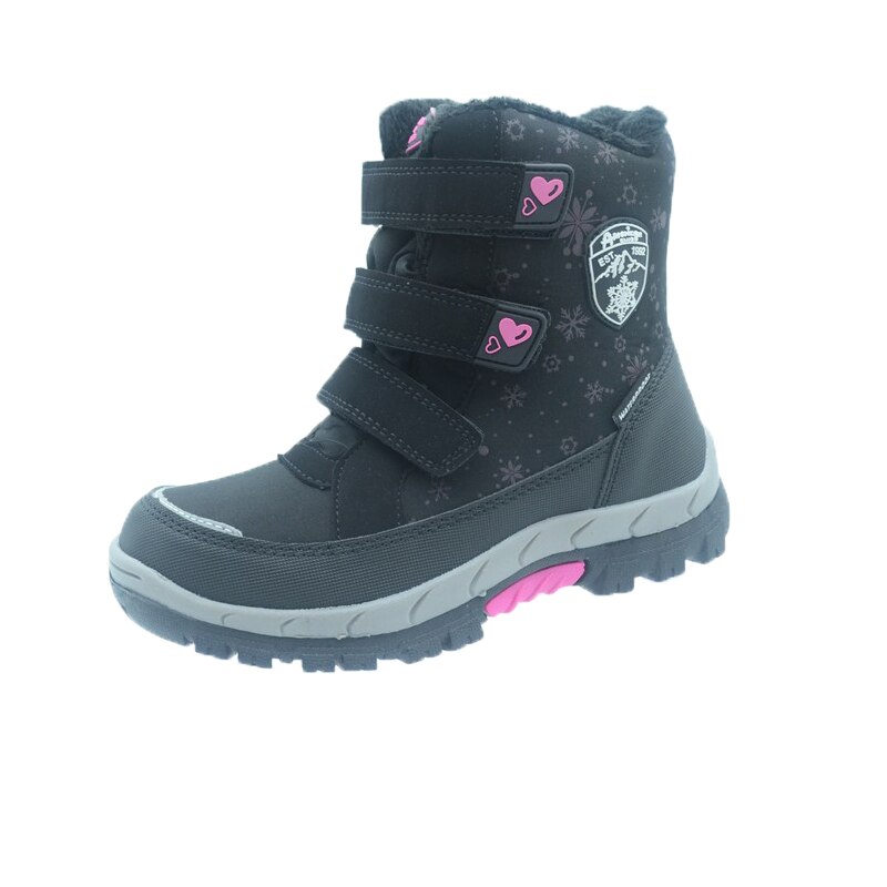 Cizme imblanite fetite American Club HL24/19, Negru