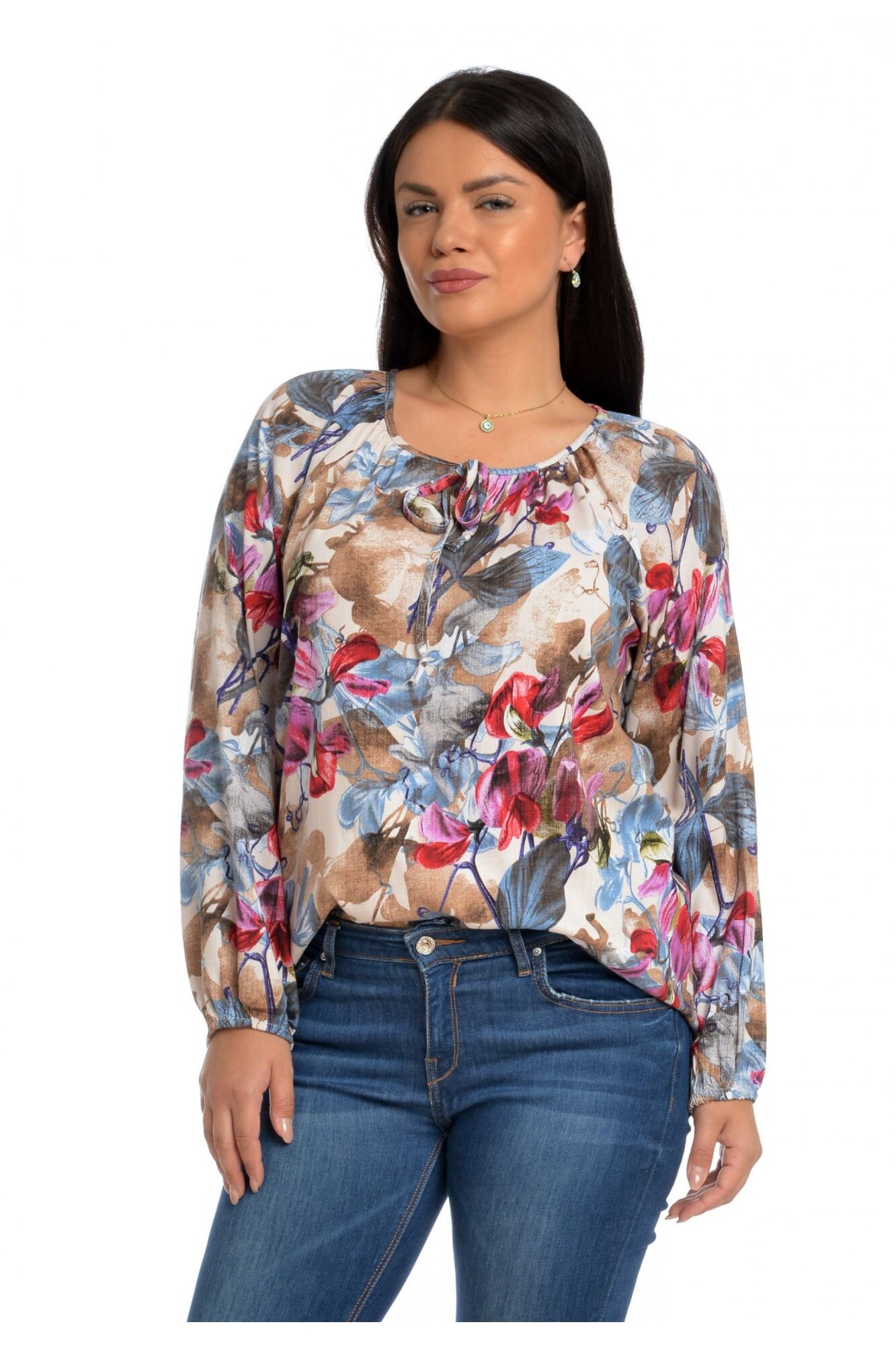 Bluza Ie Dama Multicolora cu Flori