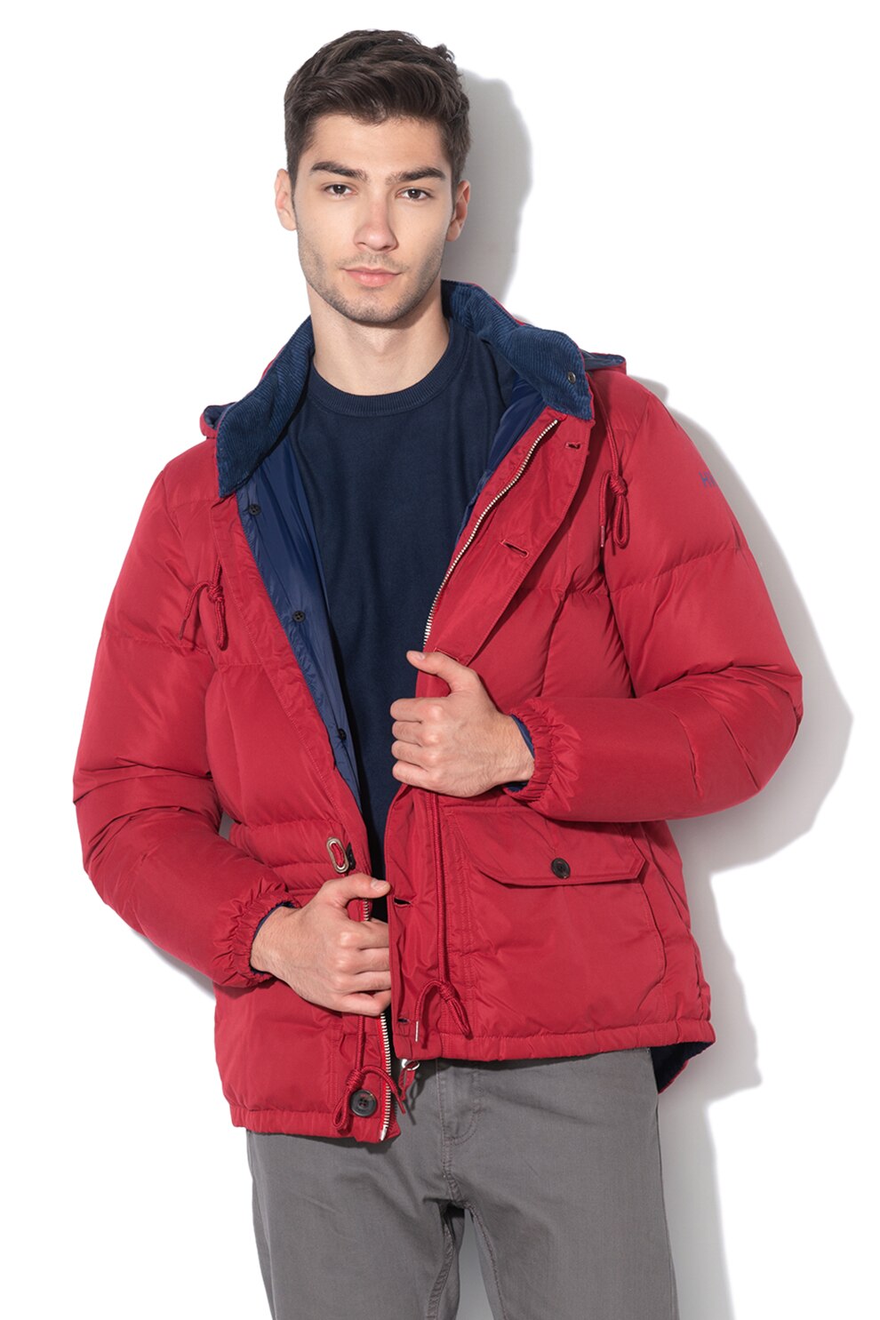 Hackett London, Geaca cu umplutura de puf, Rosu inchis