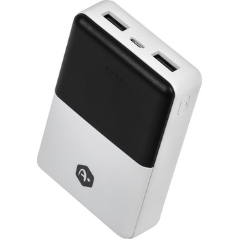 Acumulator extern A+,10.000 mAh, 2 porturi USB, conectivitate micro USB, Negru Acumulator extern A+,10.000 mAh, 2 porturi USB, conectivitate micro USB, Negru