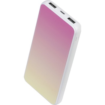 Acumulator extern A+,10.000 mAh, 2 porturi USB, conectivitate micro USB, Roz Acumulator extern A+,10.000 mAh, 2 porturi USB, conectivitate micro USB, Roz