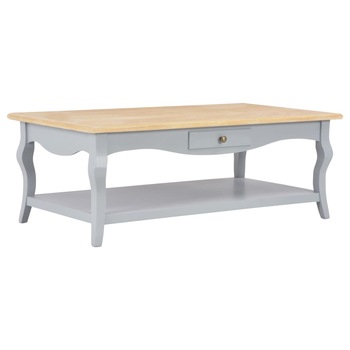 Masuta de cafea, vidaXL, MDF, 110 x 60 x 40 cm, Gri deschis Masuta de cafea, vidaXL, MDF, 110 x 60 x 40 cm, Gri deschis