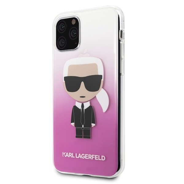 Husa iPhone 11 Pro Max Karl Lagerfeld Gradient Ikonik Pink