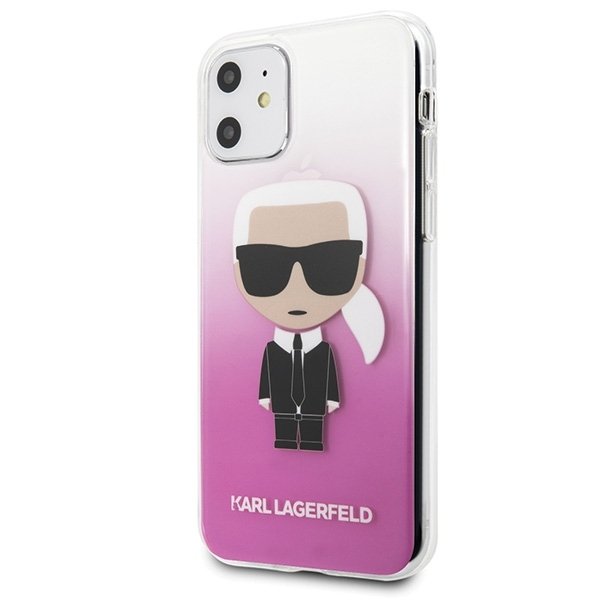 Husa iPhone 11 Karl Lagerfeld Gradient Ikonik Roz
