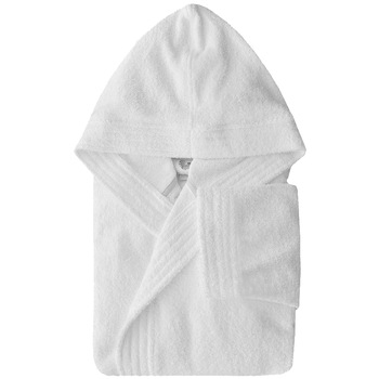 Halat de baie unisex Aglika, cu gluga, L/XL, 100% bumbac, alb Halat de baie unisex Aglika, cu gluga, L/XL, 100% bumbac, alb