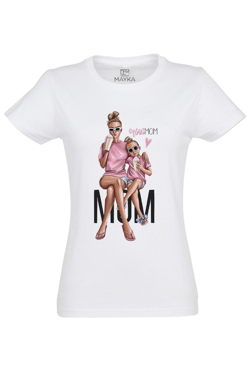 Tricou dama din bumbac 100%, MAYKA, model GirlMom
