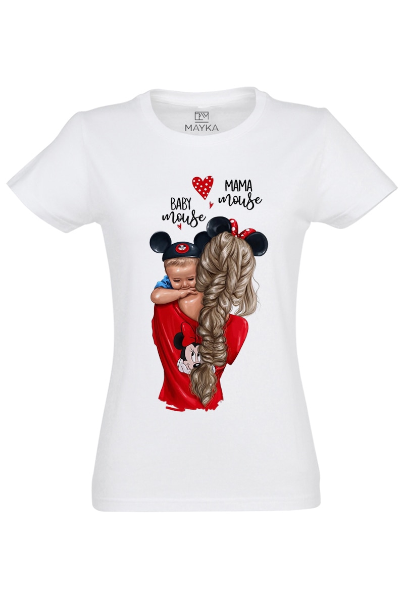Tricou dama din bumbac 100%, MAYKA, model Mickey Mouse Boy