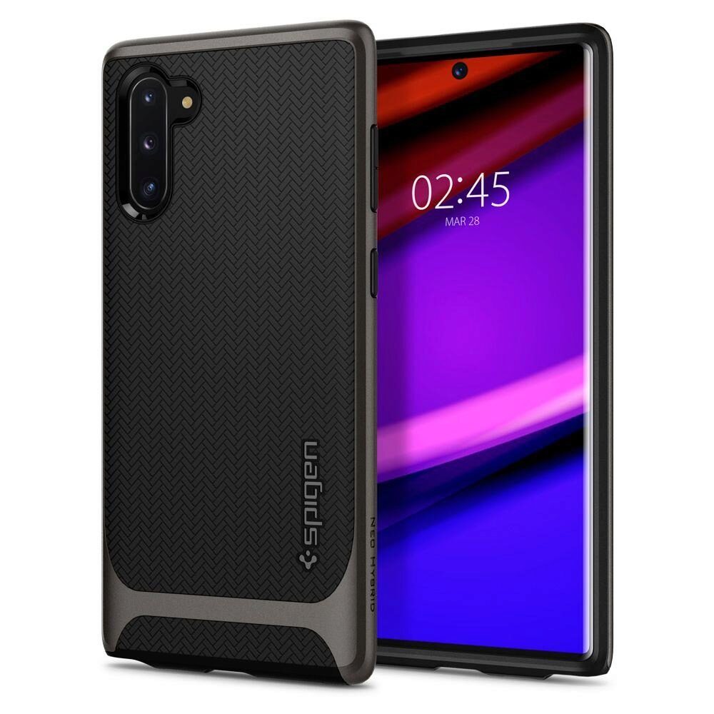 Husa Antisoc Spigen Neo Hybrid pentru Samsung Galaxy Note 10, Gunmetal (Gri)