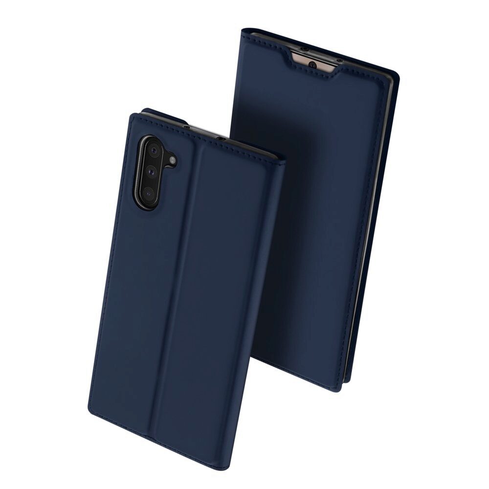 Husa Carte Dux Ducis Anti Amprenta pentru Samsung Galaxy Note 10, Albastru