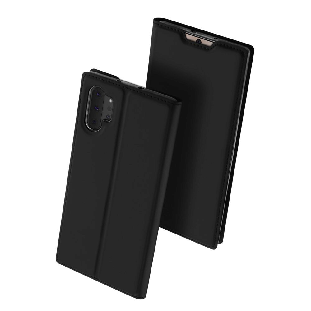 Husa Carte Dux Ducis Anti Amprenta pentru Samsung Galaxy Note 10 Plus, Negru