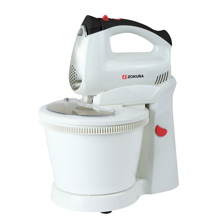 Миксер с купа Zokura 400 W, 2.5 л, Бял