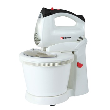 Mixer de mana cu bol Zokura 400 W, 2.5 L Alb Mixer de mana cu bol Zokura 400 W, 2.5 L Alb