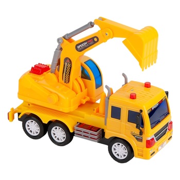 Camion Excavator pe bateri cu lumini si sunete, din plastic, pentru copii , + 3 ani, ATS, camion pentru santier Camion Excavator pe bateri cu lumini si sunete, din plastic, pentru copii , + 3 ani, ATS, camion pentru santier