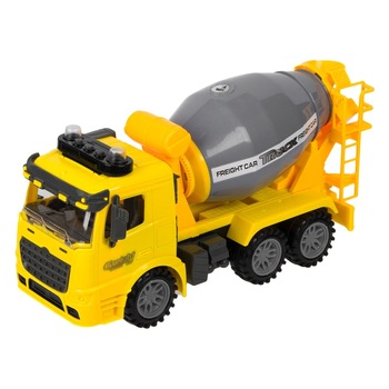 Camion tip betoniera galbena,masinuta interactiva pentru copii Camion tip betoniera galbena,masinuta interactiva pentru copii