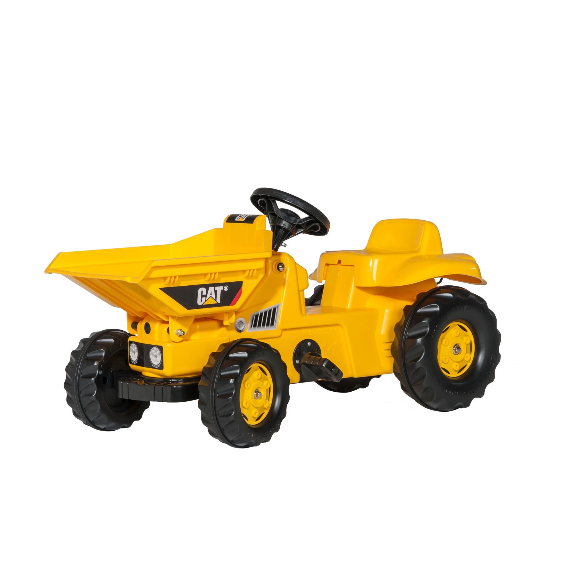 Tractor CAT cu pedale Galben Rolly Toys