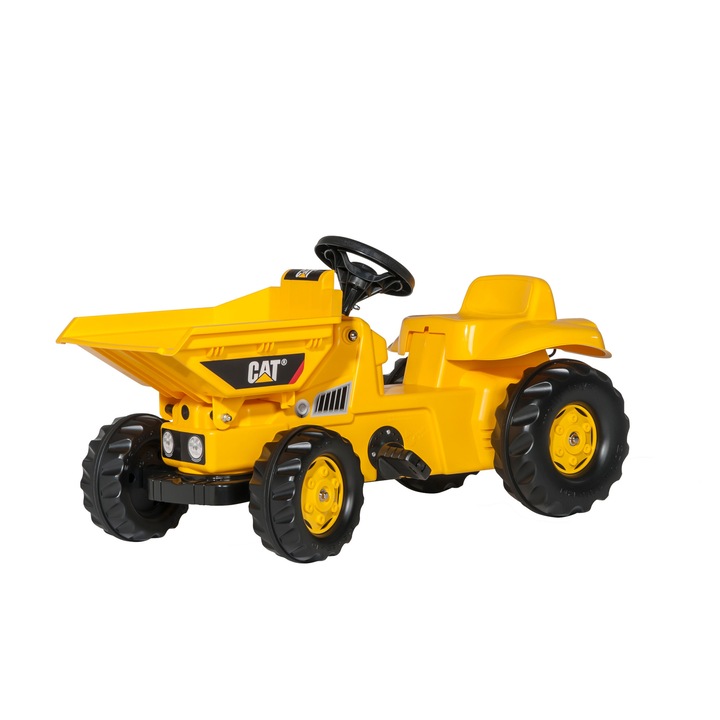 Tractor CAT cu pedale Galben Rolly Toys