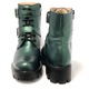 Ghete dama cu catarame si talpa groasa din piele naturala Mateo Shoes, Verde