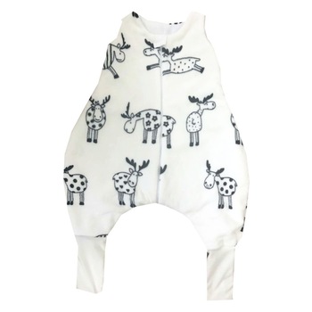 Sac de dormit de iarna, cu picioare din cocolino 3-5 ani Deseda reni pe alb Sac de dormit de iarna, cu picioare din cocolino 3-5 ani Deseda reni pe alb