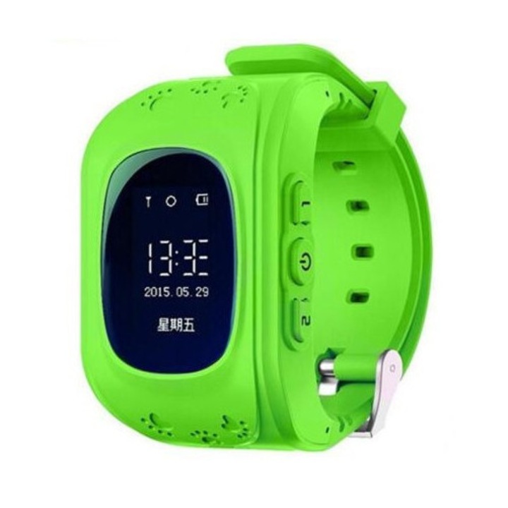 Smartwatch за деца iUni Q50, GPS проследяване и телефон, Bluetooth, SOS обаждане, Активност и сън, Зелен