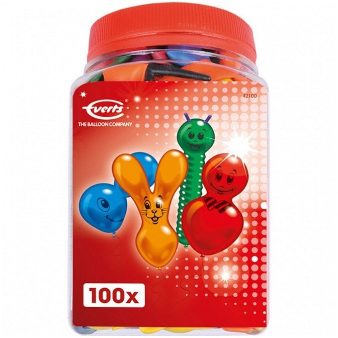 Set 100 baloane petrecere copii, diverse modele, Multicolor