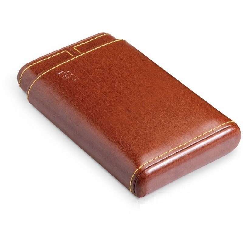 Etui trabucuri Egoist Brown Corona 4, maro, piele ecologica