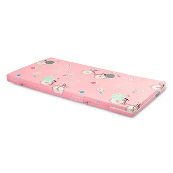 Saltea de spuma Sensillo roz/biciclete 120x60 cm Saltea de spuma Sensillo roz/biciclete 120x60 cm