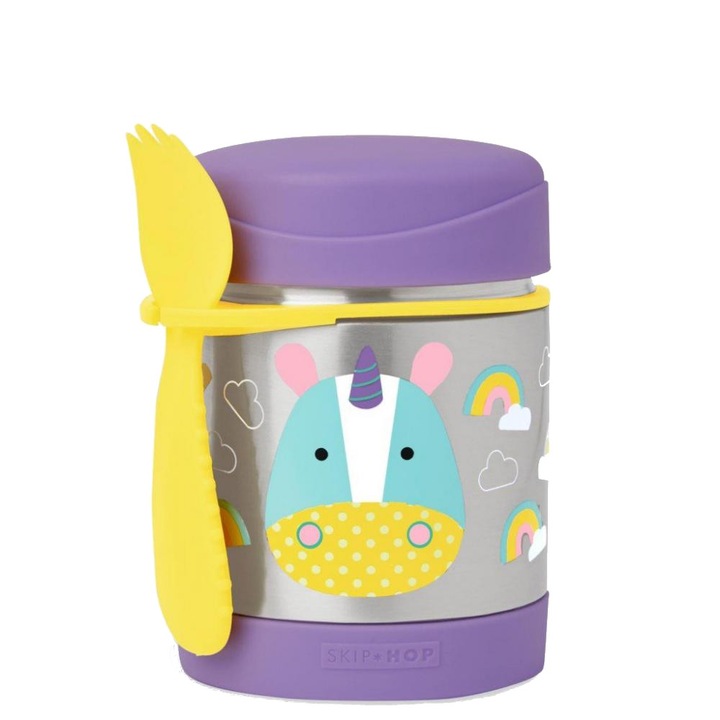 Recipient pentru mancare Skip Hop Zoo Unicorn 325 ml
