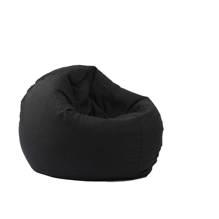 Pufrelax Relaxo Fotel (Prémium sorozat), fekete, levehető textil huzattal, polisztirol gyöngyökkel töltve