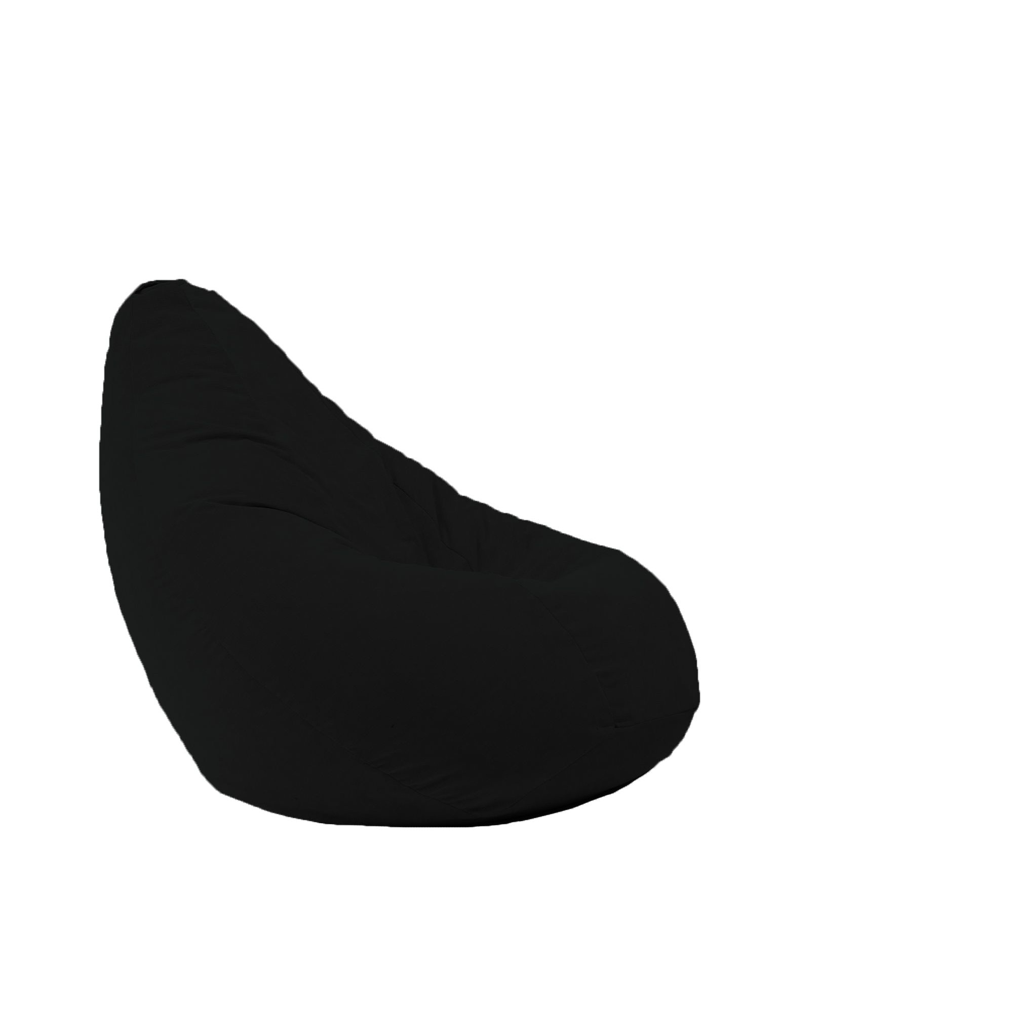 Fotoliu Pufrelax tip Sac Nirvana Light Gama Premium Textil, Eerie Black, husa detasabila, umplut cu perle polistiren