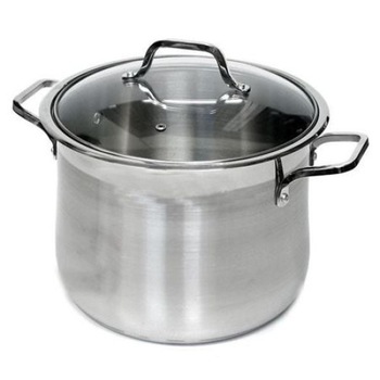 Oala din Inox Bohmann, Otel Inoxidabil, Capacitate 15 L, 7 Straturi, Baza Incapsulata, Margini Curbate, Capac din Sticla cu Orificiu pentru Eliberarea Aburului, Design Modern, Argintiu Oala din Inox Bohmann, Otel Inoxidabil, Capacitate 15 L, 7 Straturi, Baza Incapsulata, Margini Curbate, Capac din Sticla cu Orificiu pentru Eliberarea Aburului, Design Modern, Argintiu