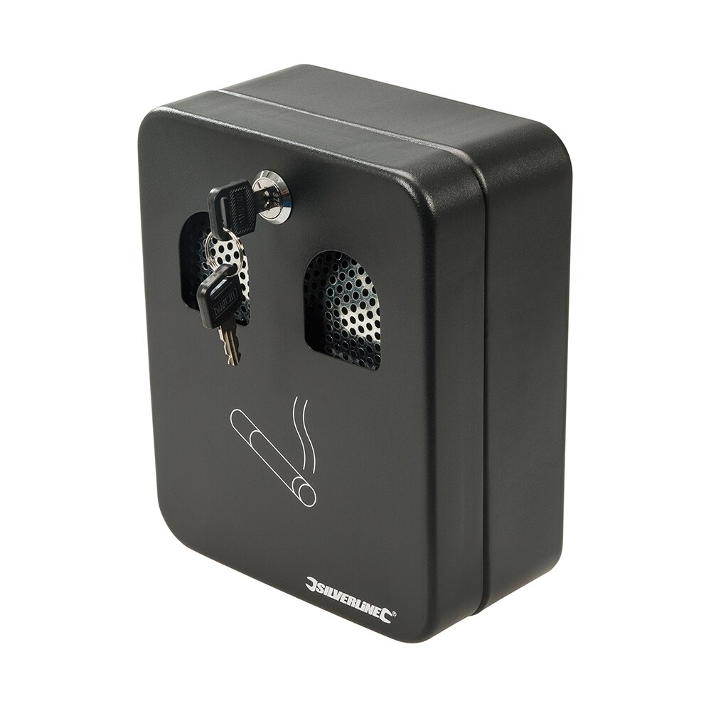 Scrumiera exterioara securizata, 2 chei, 200 x 160 x 85mm, Silverline