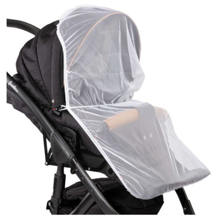 Husa Caretero Contra Tantarilor pentru Carucior Sport, Alba