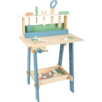 Banc de lucru copii Nordic, Legler, din lemn, cu 24 accesorii incluse Banc de lucru copii Nordic, Legler, din lemn, cu 24 accesorii incluse