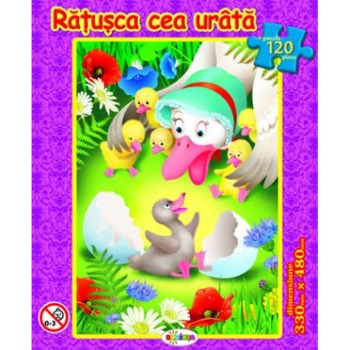 Puzzle - Ratusca cea urata, 120 piese Puzzle - Ratusca cea urata, 120 piese