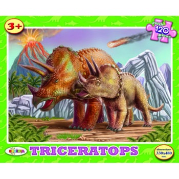 Puzzle - Triceratops, 120 piese Puzzle - Triceratops, 120 piese