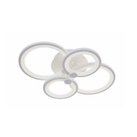 Lustra LED Rings, Alessandro Design,Telecomanda Infra Rosu, lumina calda/ rece si intensitate reglabila,Acril Interior