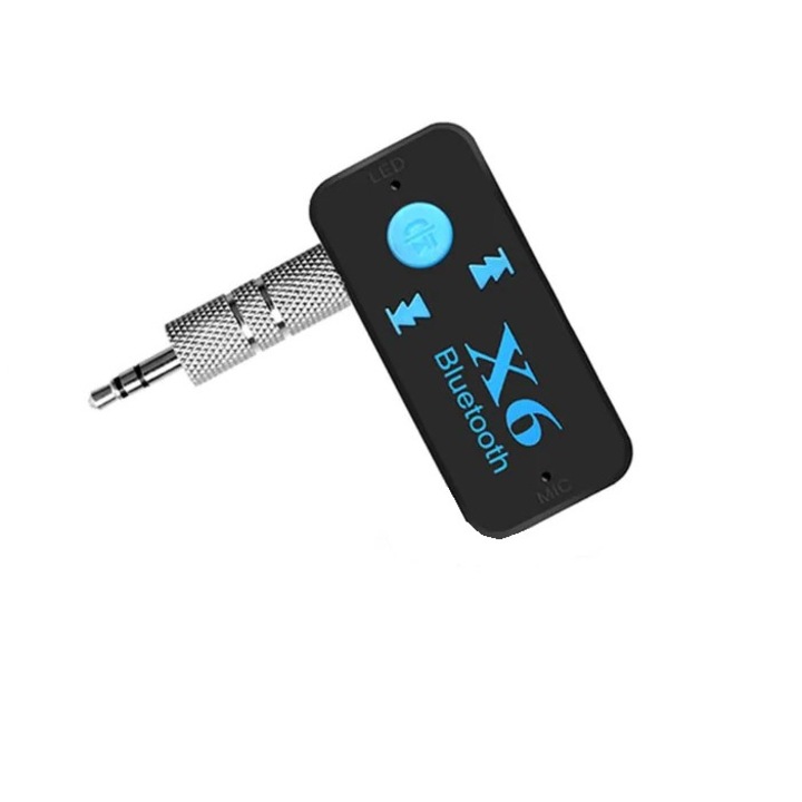Kit Auto Bluetooth X6, 3.5 mm, 2.4 GHz, IntelliSec®, Negru