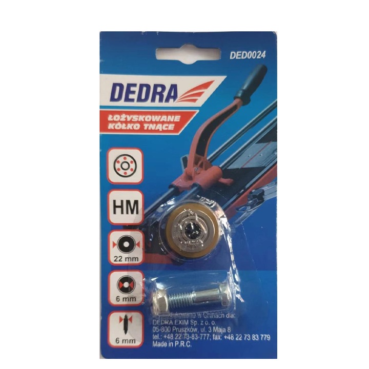 Rotita taietoare cu rulmenti diametru 22/6mm, pentru 1163-80, 1163-100