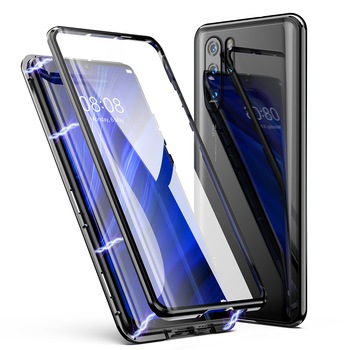 Husa Magnetic Glass 360° (sticla fata + spate) pentru Huawei P30 Pro, Negru Husa Magnetic Glass 360° (sticla fata + spate) pentru Huawei P30 Pro, Negru