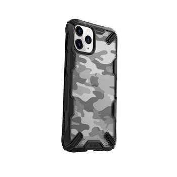 Husa Ringke pentru iPhone 11 pro fusion x, design camo, Black Husa Ringke pentru iPhone 11 pro fusion x, design camo, Black