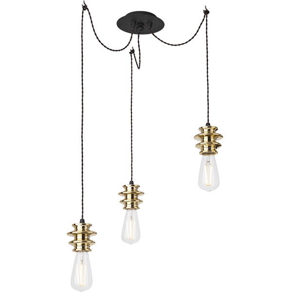 Lustra Redo Wire, E27, 30W, negru, 3 becuri