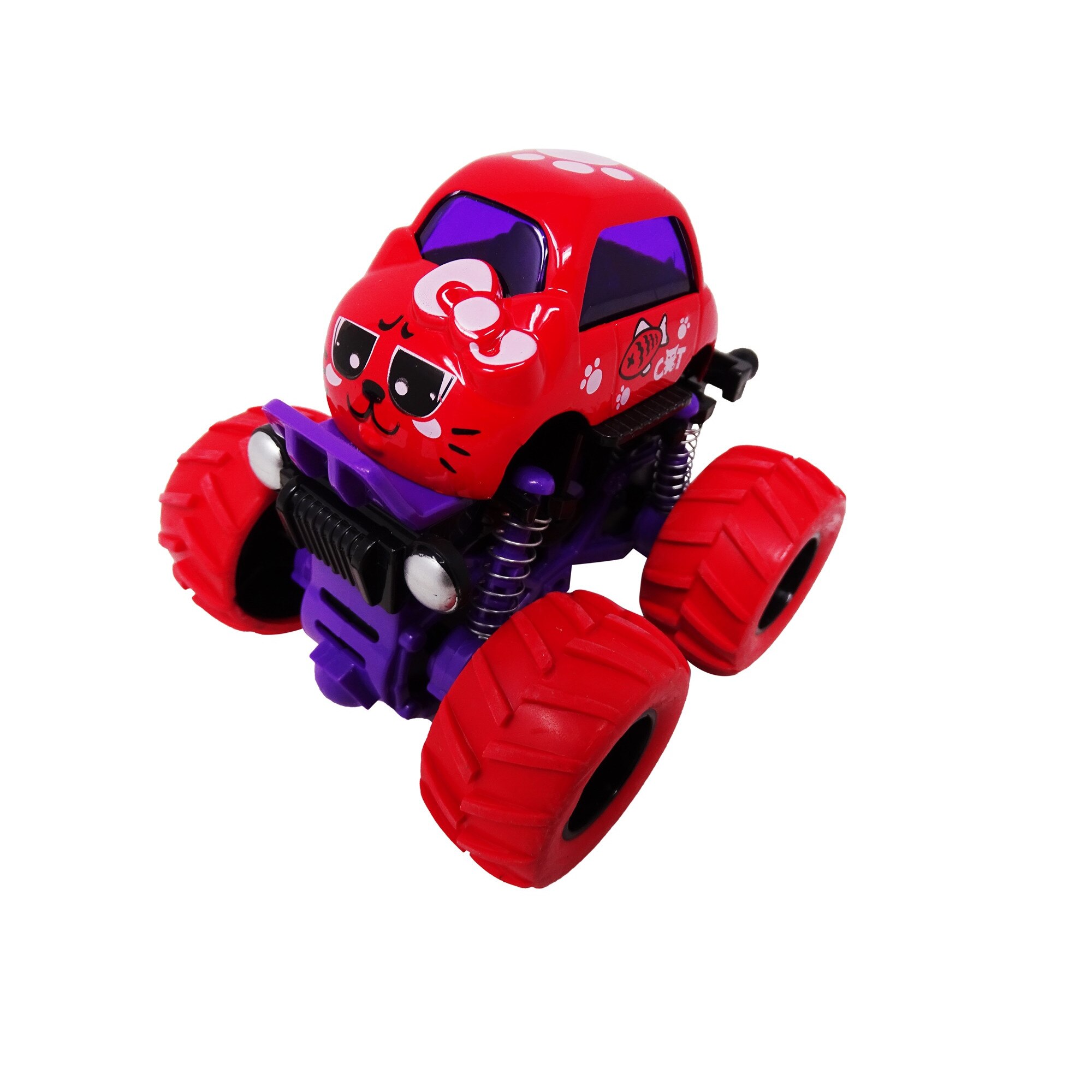 Masina 4x4 cu suspensii si roti antiderapante, Rosie