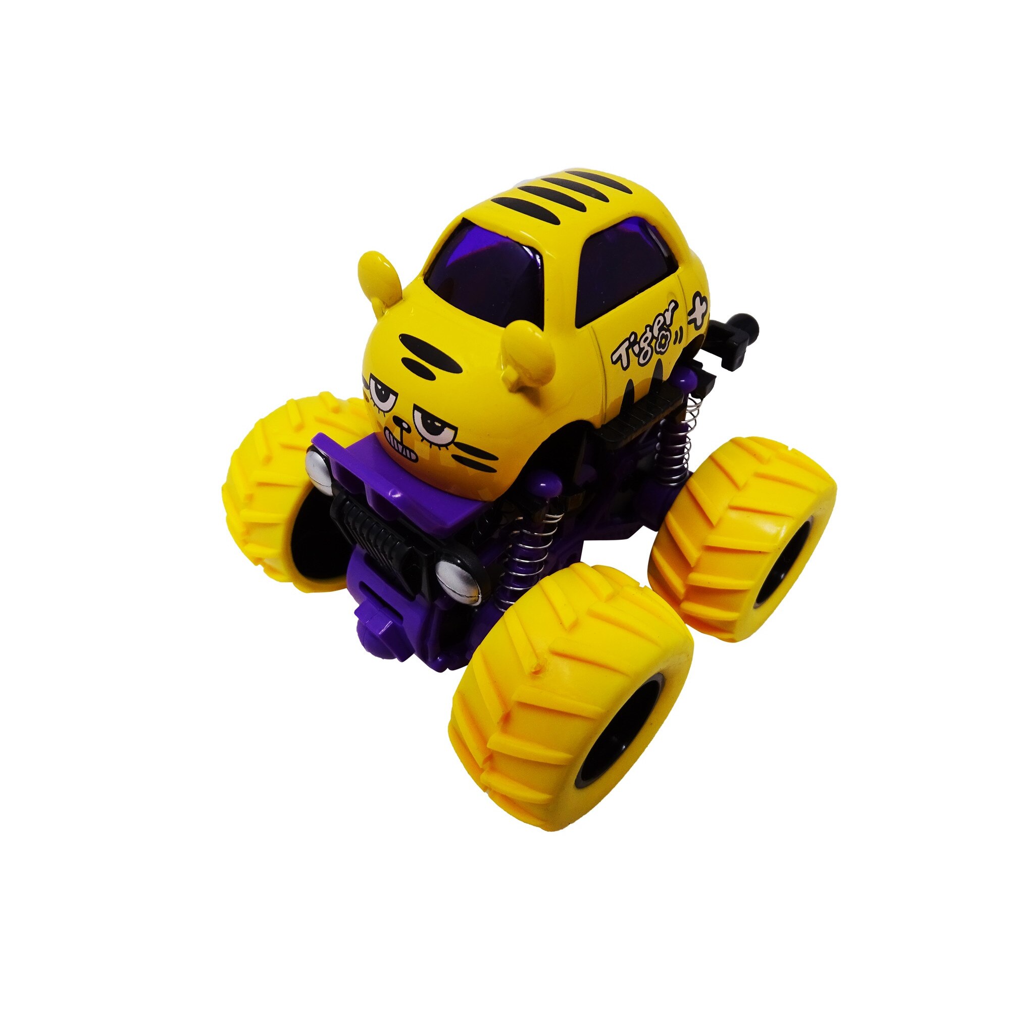 Masina 4x4 cu suspensii si roti antiderapante, Galbena