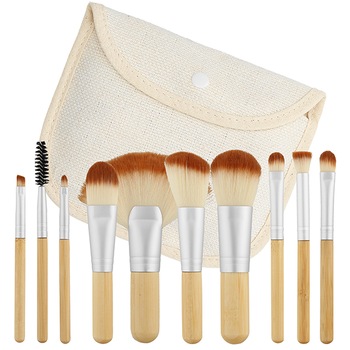 Set 10 pensule Tools4Beauty travel size, cu husa Set 10 pensule Tools4Beauty travel size, cu husa