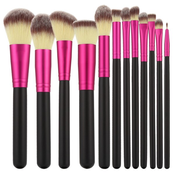 Set 12 pensule Tools4Beauty, negru&roz