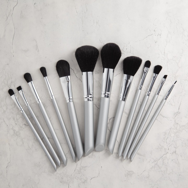 12 db Tools4Beauty ecset készlet, szürke